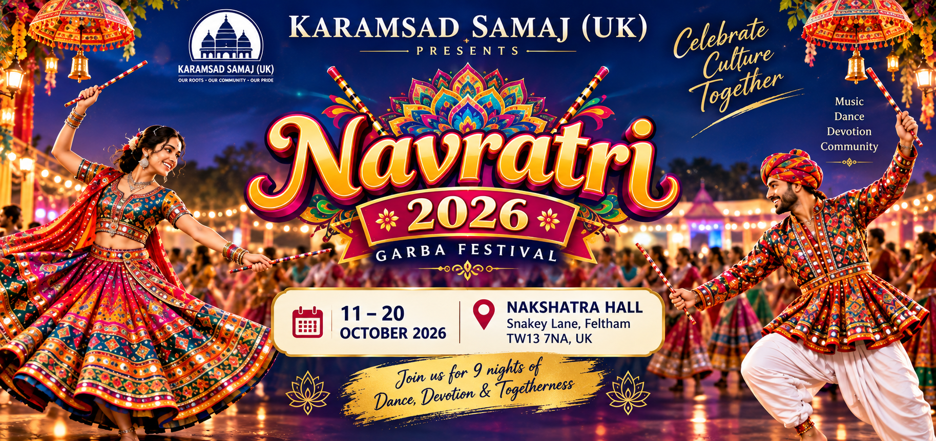 Karamsad Samaj Navratri Festival 2026